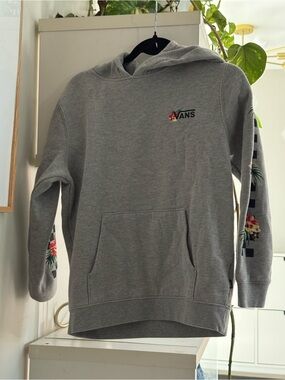Vans Light Gray Fleece-Lined Pullover Hoodie